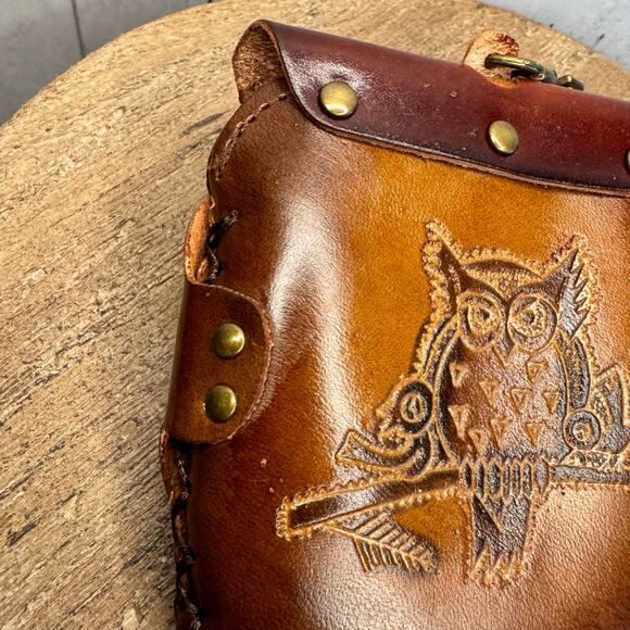 Genuine Leather Owl Wristlet Wallet Leather Coin Purse NEW FAST SHIP - Picture 8 of 8